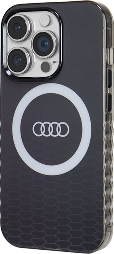 Навлака MagSafe Audi IML Big Logo за iPhone 14 Pro, поликарбонат TPU, црна