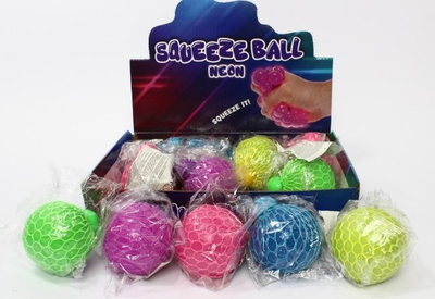 Top antistres Hipo Neon Pearl, 6 cm, me rrjetë, shumëngjyrësh