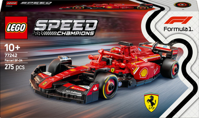Сет за градење ЛЕГО Speed Champions Ferrari SF-24 F1, модел тркачки автомобил, за деца 10+