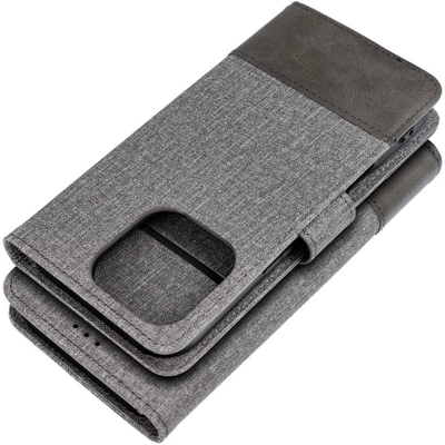 Kopertinë libri GOMMA për Xiaomi Redmi Note 14 4G, me xhepa për karta, gri
