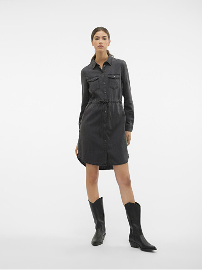 Fustan Vero Moda VMENVY Loose Fit 10300056 Black Denim