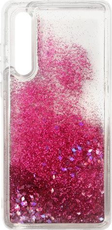 Kapak telefoni Xiaomi Redmi Y3 Liquid Glitter TPU, silikon i butë, rozë