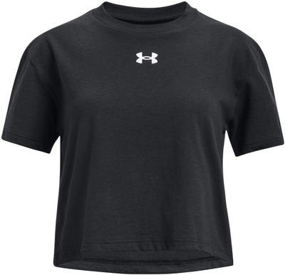 Bluza sportive fëmijësh Under Armour Cropped, performancë, e zezë