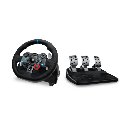 Timon lojërash Logitech Driving Force 941-000112, me force feedback, për PC, PS3 edhe PS4, ngjyrë e zezë