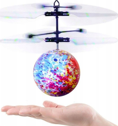 Lodër fluturuese Copter ZA2530, top me drita, kontroll me dorë, shumëngjyrëshe