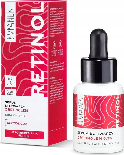 Серум за лице Vianek Hero Rejuvenating, ретинол 0.3%, 30 ml