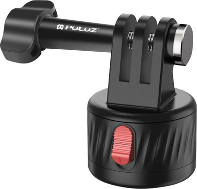 Adapter magnetik për kamera sportive Puluz PU708B, me filetë 1/4", plastike ABS, i zi