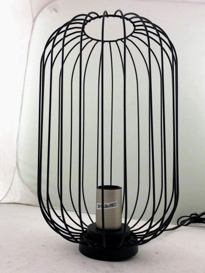 Lampë dyshemeje H&amp;S Collection Tripod, metal, 102cm, e zezë