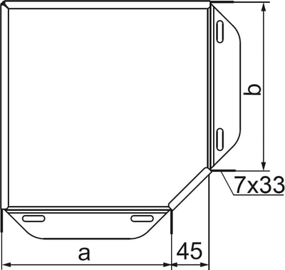 Kënd kabllor 90° BAKS KKBJ100H50, 100x50mm, metalik
