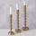 Mbajtëse qirinjsh Klisko Gold Tall, set me 3 copë, metal, ngjyrë ari