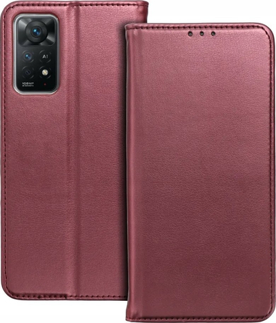 Këllëf telefoni Magneto për Xiaomi Redmi 10C, tip libër, me magnet, burgundy