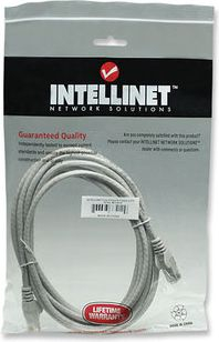 Kabllo rrjeti Intellinet CAT6 UTP, 1.5m, 100% bakër, gri