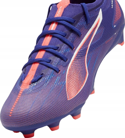 Këpucë futbolli Puma Ultra 5 Pro FG AG Jr, kalamaj, vjollcë me portokalli