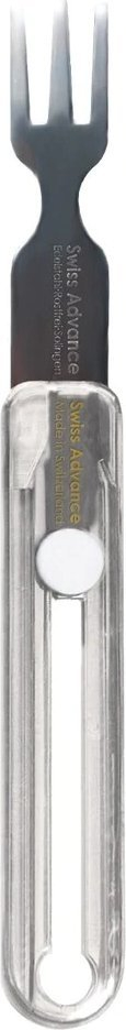 Pirun udhëtimi Swiss Advance Hippus F Fork, i palosshëm, çelik inox, transparent