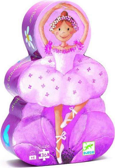 Puzzle DJECO Ballerina with the Flower, 36 copa, për kalamaj 4+, lejla