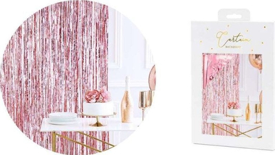 Perde dekorative PartyDeco Curtain Party Pink Gold Backdrop, 90x250cm, rozë gold