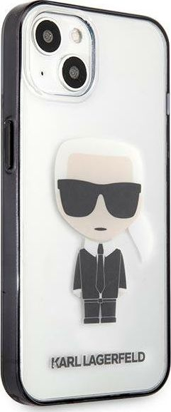 Mbrojtëse telefoni Karl Lagerfeld KLHCP13SHIKCK, për iPhone 13 mini 5.4", transparents, dizajn Ikonik Karl