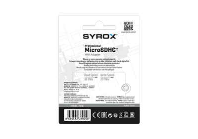 Kartë memorie Micro SD Syrox, 16GB