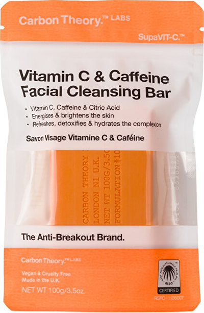 Sapun për fytyrë Carbon Theory Vitamin C & Caffeine, 100g