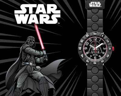 Orë dore Swatch Flik Flak Star Wars Darth Vader ZFFLP005