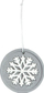 Ornament Krishtlindjesh Snowflake Concrete MFP 8886123, 5.5cm, prej betoni, gri me thellë bore të bardhë