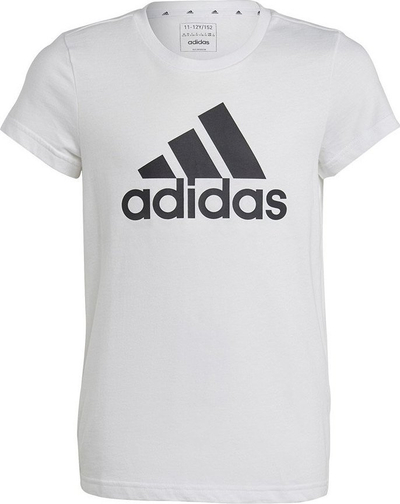 Bluzë adidas Big Logo Tee Jr IC6121, 100% pambuk, për goca, e bardhë