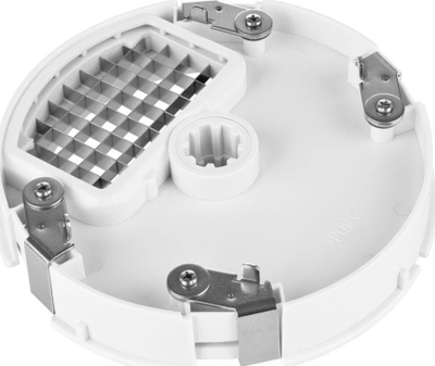 Aksesor për kuadrim kubik për robot kuzhine ETA 002895040, prerje 10 x 10 x 10 mm, çelik inox, i bardhë