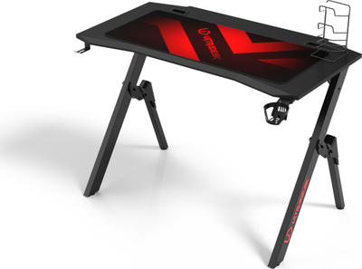Tavolinë gaming Ultradesk Action V2, 110 × 75 cm, mban deri 80 kg, e zezë