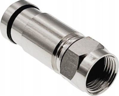 Konektor F kompresion Alantec WTR455, RG6, diametër 4.55mm, argjendtë