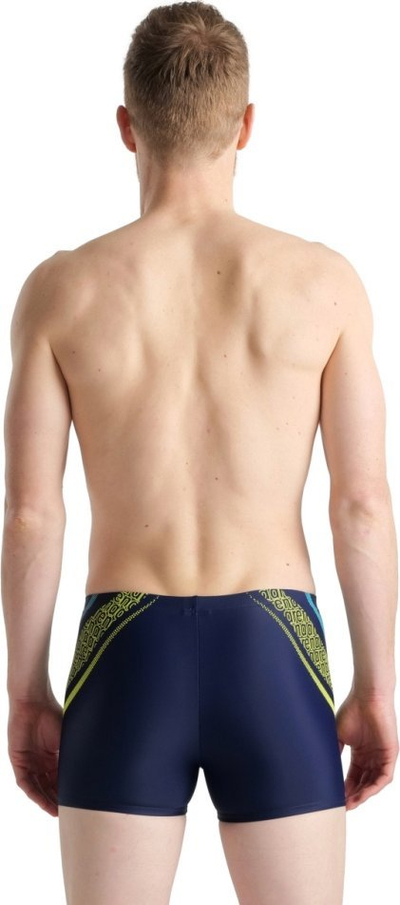 Rroba banjo për burra Arena Swim Short Graphic 80, që s’i gjen gjë klori, me mbrojtje dielli UV 50+, blu e errët