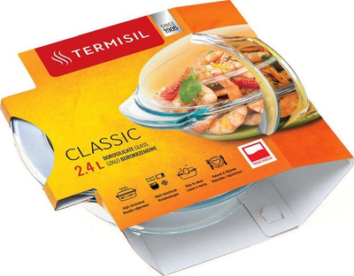 Сад за печење Termisil Classic, округол, 2.4L, боросиликатно стакло, транспарентен