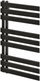 Radiator dekorativ për banjo Radeco Bruno, 750x500 mm, çelik, i zi