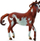 Figurë lodër kali CollectA Mustang Stallion, përmasë 1:12, 24.5 x 20.5 cm, chestnut overo