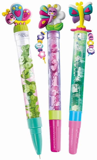 Set kreativ për stilolapsa me lule dhe flutura, 3 copë, shumëngjyrësh