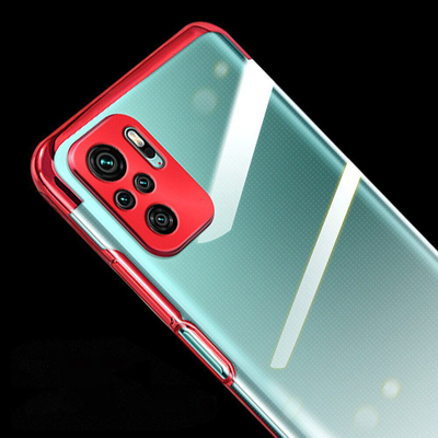 Mbulesë telefoni për Xiaomi Redmi Note 10 5G / Poco M3 Pro, TPU e tejdukshme, ultra e hollë 0.3mm, me kornizë të kuqe