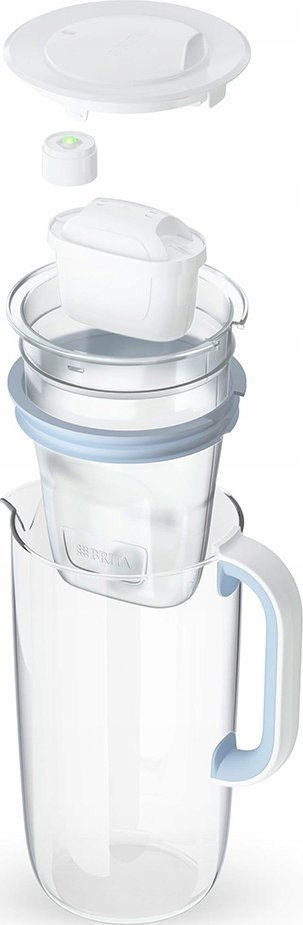 Brokë filtruese Brita Glass 2.5L, e kaltër, me 2 filtra Maxtra Pro Pure Performance