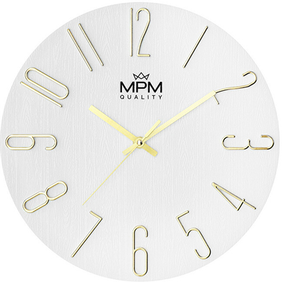 Orë muri MPM Quality Primera E01.4302.00, e bardhë