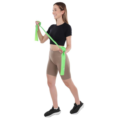 Shirit elastik fitnes Enero Fit, 2 m, 10-15 kg, jeshil