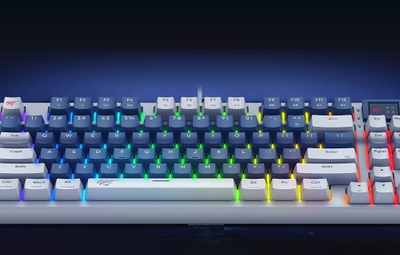 Tastierë mekanike gaming Havit KB884L, 83 taste, RGB, e bardhë