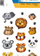 Sticker Herma Animal Faces 15397, vetëngjitës dekorativ, shumëngjyrësh