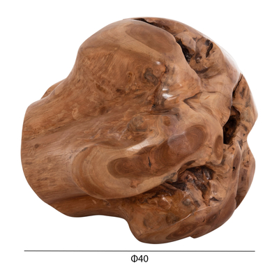 Dekor dyshemeje CLEMOR HM18301, dru teak, diametër 40cm, natyral