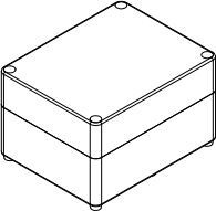 Kuti hermetike Industriale Elektro-Plast (2712-00), 170 x 135 x 107mm, IP65, e hirtë
