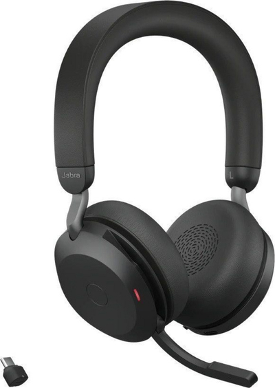 Kufje me mikrofon Jabra Evolve2 75 Link380c UC, të zeza