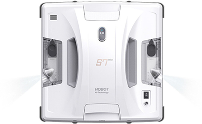 Робот за чистење прозорци Hobot S7 Pro, ултразвучно прскање, за прозорци без рамка, бел