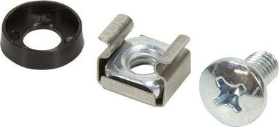 Set vida me rondele dhe dado LogiLink AC0111, M6, 20 copë, metalik