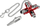 Çelës universal Knipex 00 11 06 V01 Construction, 9 profile, me zinxhir, i kuq