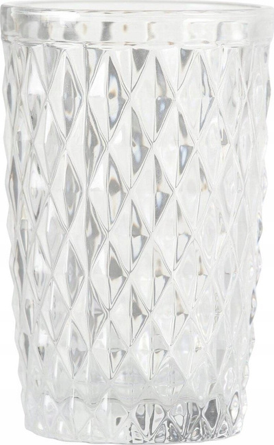 Gotë xhami AURORA, 300 ml, transparente, dekor