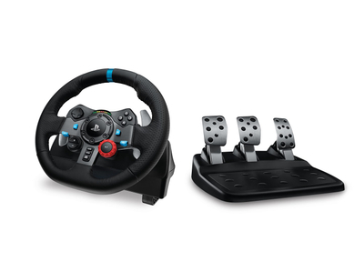 Timon dhe pedale për lojëra Logitech G G29, të zeza