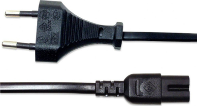 Kabllo rryme Manhattan Audio Figure Eight, Euro në C7, 0.5m, e zezë