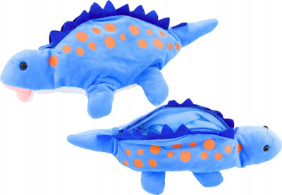 Kuti pelushi dinosauri blu, me varëse, për lapsa